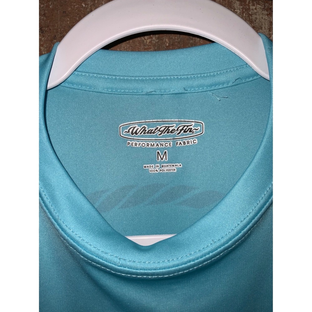 What The Fin Offshore Mens Light Blue Performance Fishing Shirt Long Sleeve M - Picture 4 of 4